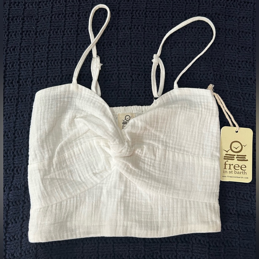 White Twist Tank Top